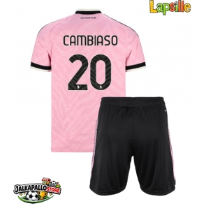 Juventus Andrea Cambiaso #20 Vieraspaita Lapsille 2026-27 Lyhythihainen (+ shortsit)